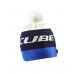 Cube Bobble  hat - Blue 'n' White - 11328