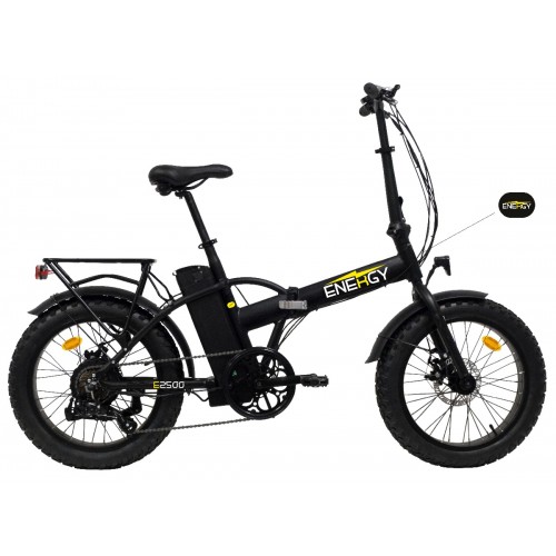 Ηλεκτρικό Ποδήλατο Energy E2500 Σπαστό 20" Fat Bike Μαύρο