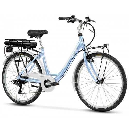 Lombardo Levanzo City E-Bike 26" Light Blue/White Glossy